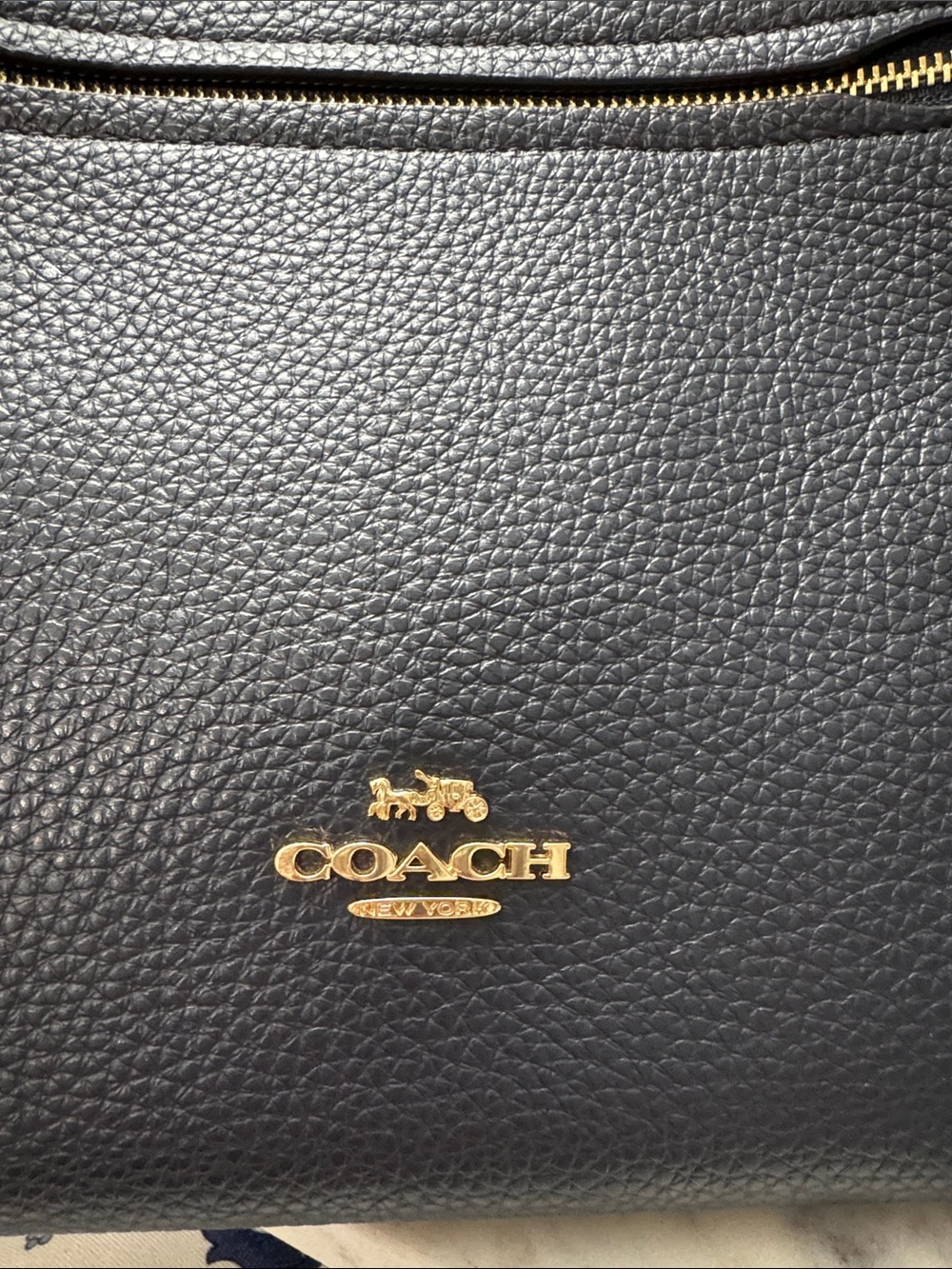 Coach Kristy Pebbled Leather Shoulder Bag with Gold Hardware & Ombre Coach Pouch - Picture 2 of 16